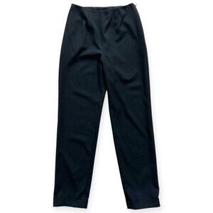 Chanel Black Wool CC Logo Skinny Wool Pants